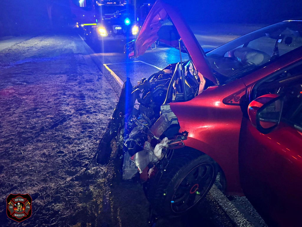 Zdarzenie drogowe w Młodzieszynie