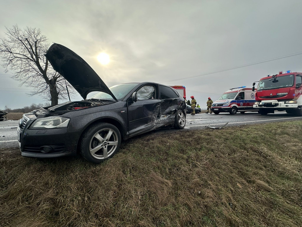 Groźnie na DK 50 w Janowie