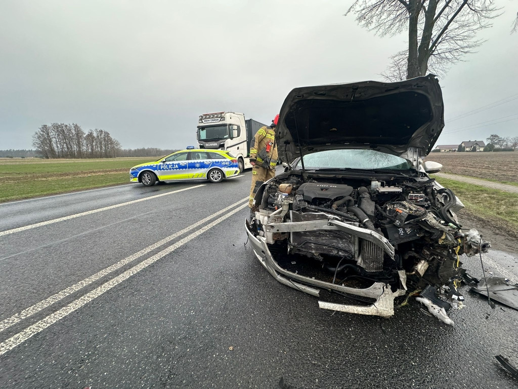 Groźnie na DK 50 w Janowie