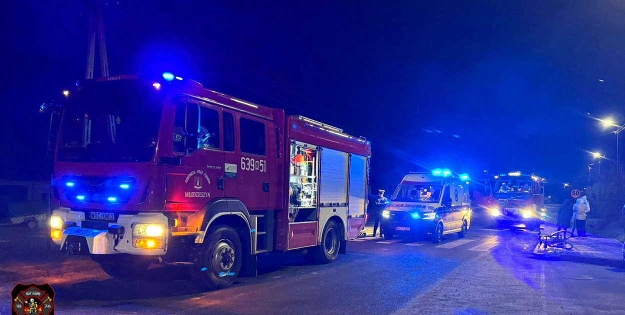 Zderzenie rowerzysty z kierowcą skutera w Młodzieszynie