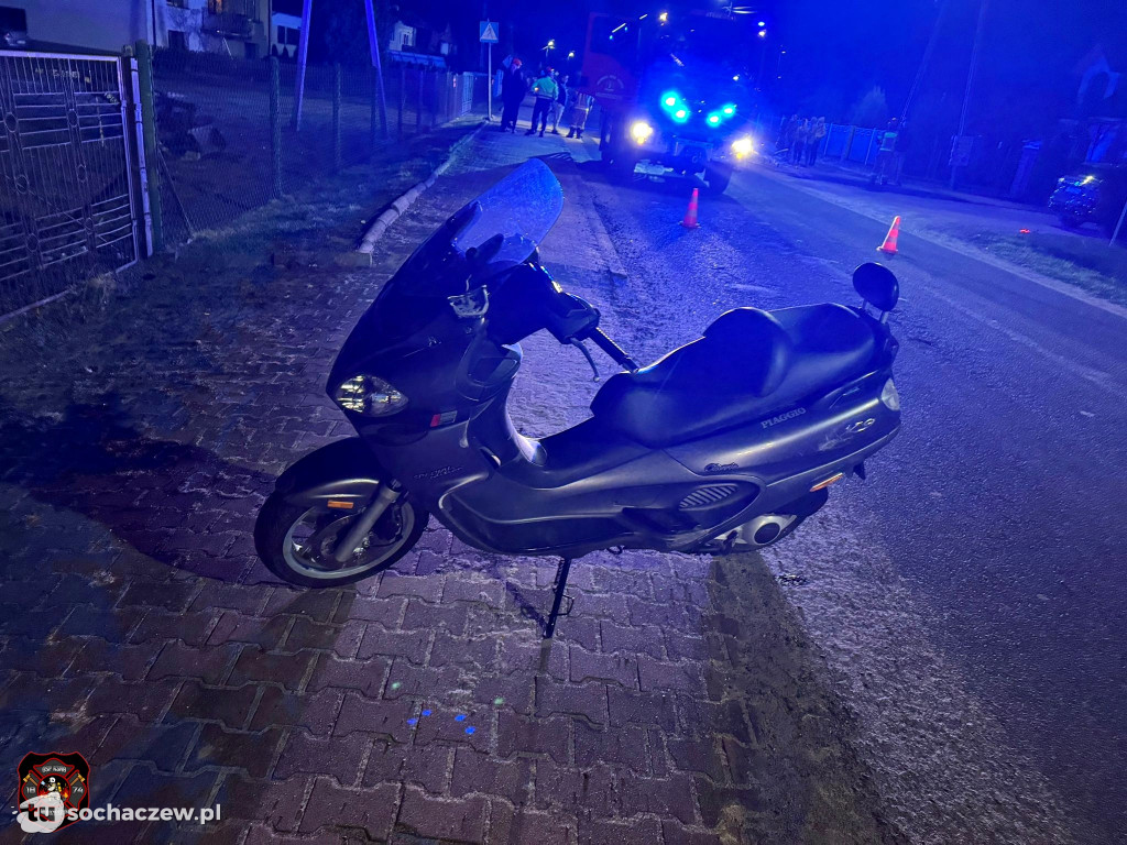 Zderzenie rowerzysty z kierowcą skutera w Młodzieszynie