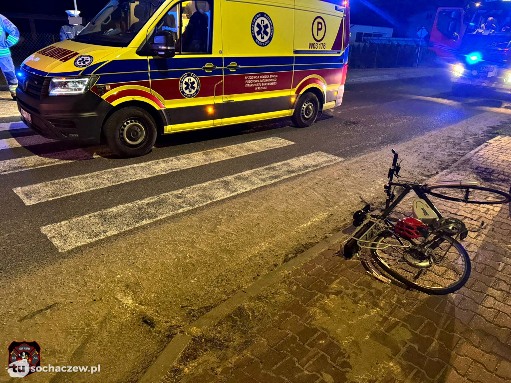 Zderzenie rowerzysty z kierowcą skutera w Młodzieszynie