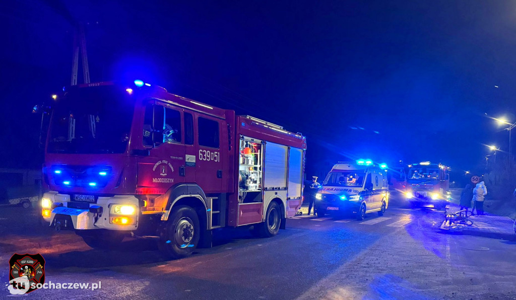 Zderzenie rowerzysty z kierowcą skutera w Młodzieszynie