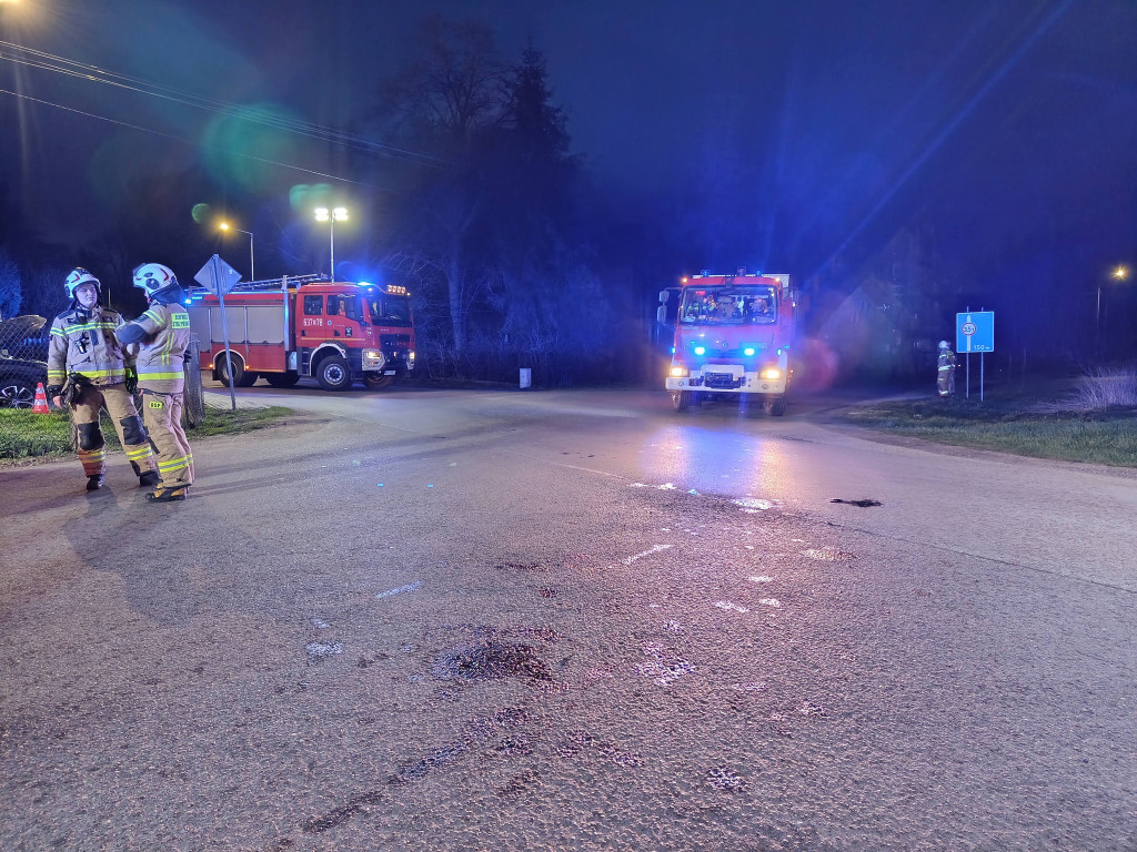 Zdarzenie drogowe w Szymanowie