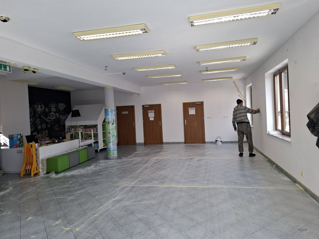 Remont biblioteki w Rybnie