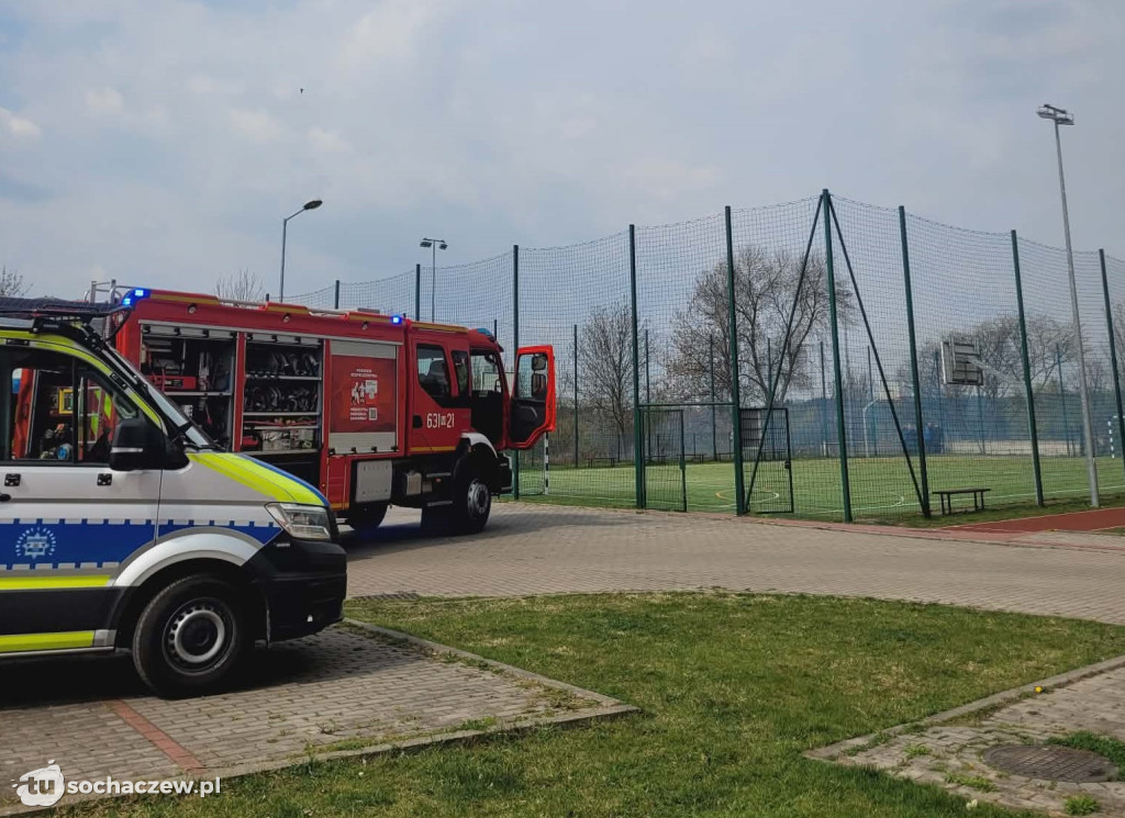 Pożar traw za Czwórką