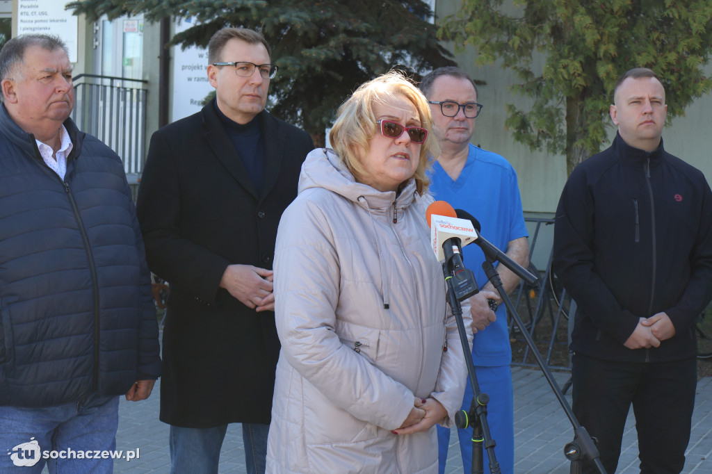 O służbie zdrowia pod szpitalem w Sochaczewie