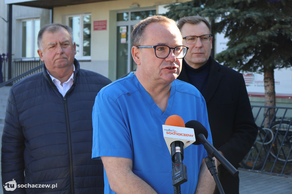 O służbie zdrowia pod szpitalem w Sochaczewie