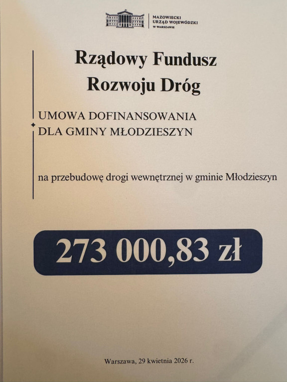 Podpisana umowa na przebudowę Polnej w Młodzieszynie