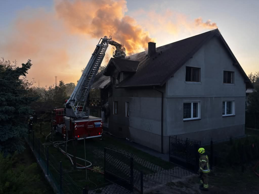 Pożar domu w Sochaczewie