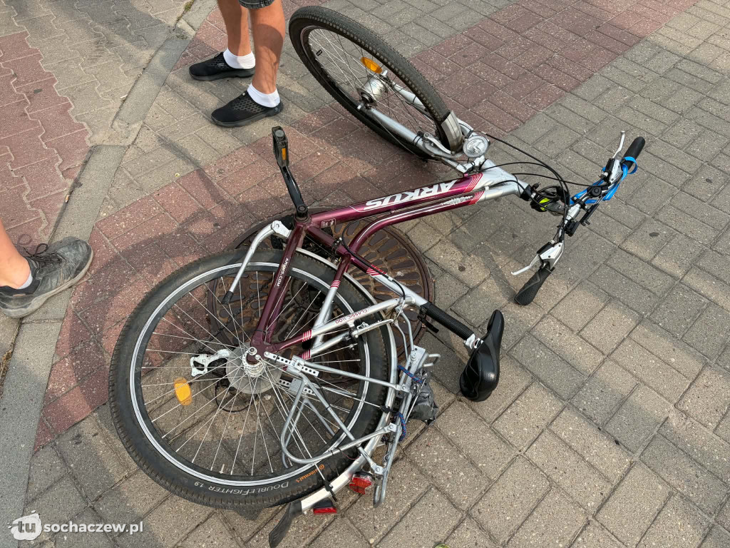 Potrącenie rowerzystki