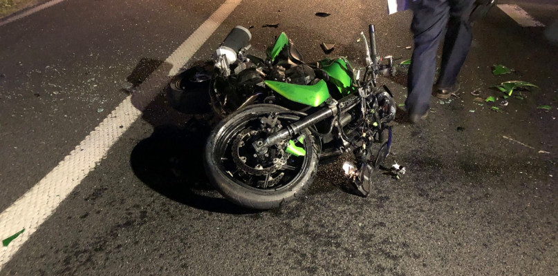 Wypadek z udziałem motocyklisty. 29-latek w ciężkim stanie