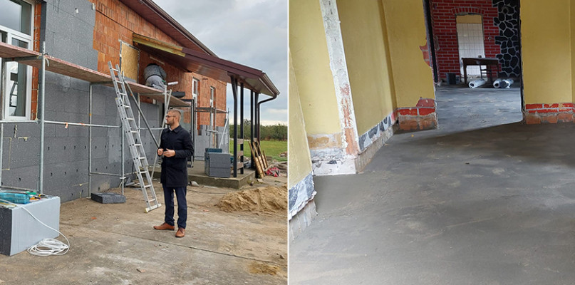 Rybno: postępy prac przy remoncie strażnic: OSP Matyldów i OSP Cypriany