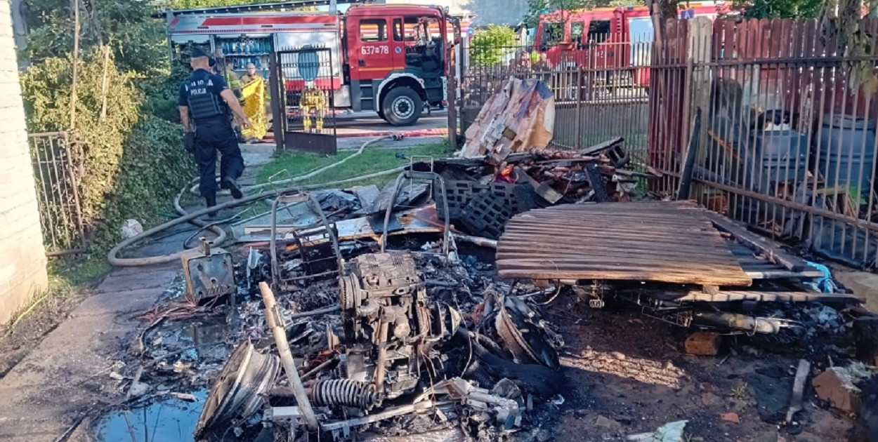 Teresin: pożar samochodu typu microcar