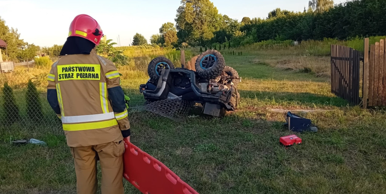 Wypadek w Zakrzewie, poszkodowany kierowca quada