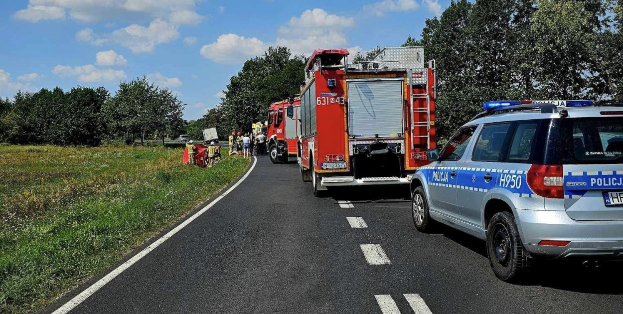 Wypadek w Śladowie, poszkodowany kierowca jednośladu