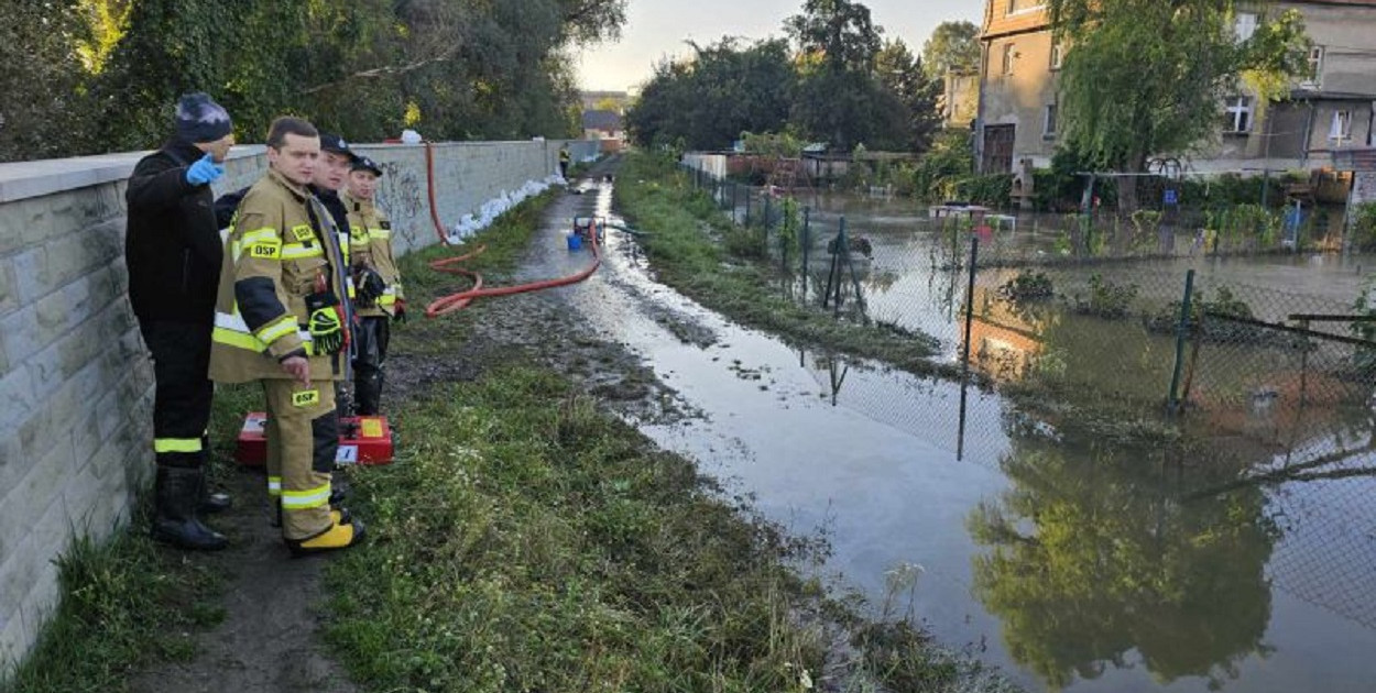 Druhowie z gminy Sochaczew na miejscu powodzi