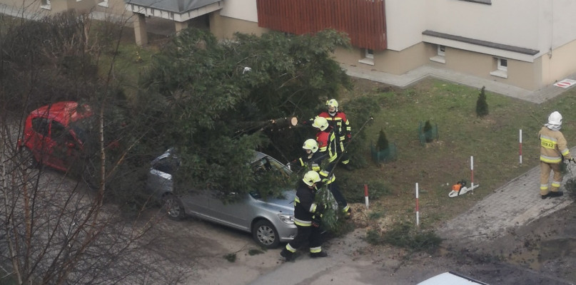 Interwencja strażaków w Sochaczewie, foto od Czytelniczki