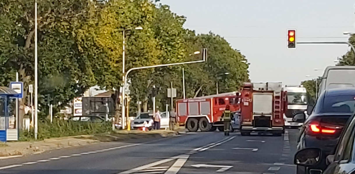 Zdarzenie drogowe w Kożuszkach Parcel, foto od Czytelnika