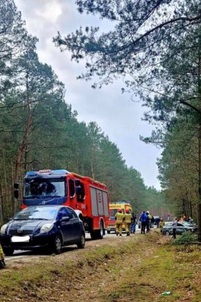 Wilcze Śladowskie: auto uderzyło w drzewo-13626
