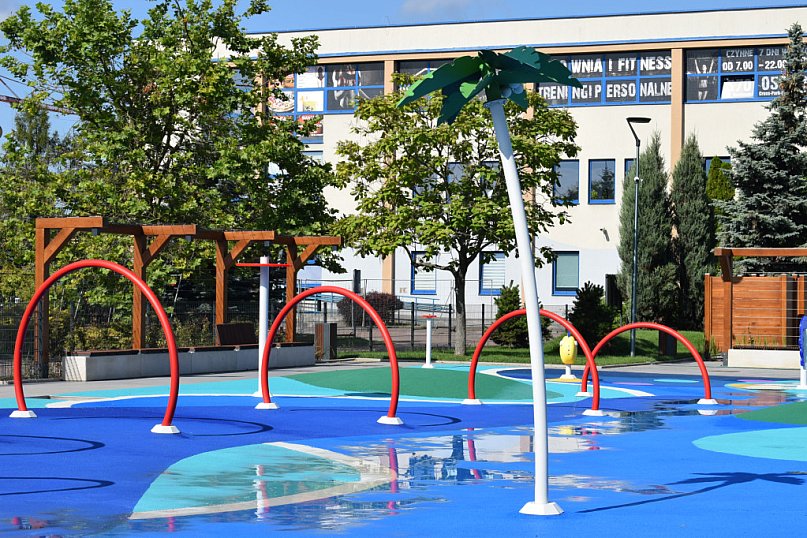 Wodny plac zabaw przed otwarciem