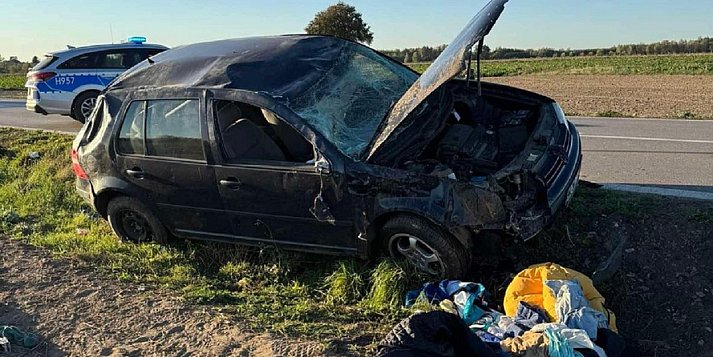 40-latek z gminy Teresin w ciężkim stanie. Policja o wypadku w Wikcinku