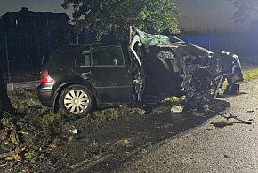 Straż o wypadku: kierowca może mówić o dużym szczęściu-85141
