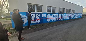 Mural z okazji 70-lecia istnienia ZSRCKU Ogrodnik