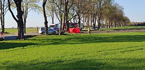 Śmiertelny wypadek na DW 705. Nie żyje rowerzysta