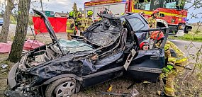 Czarny weekend. Śmiertelna ofiara wypadku w Józinie