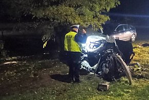 Uderzył w przydrożną figurkę, w stanie ciężkim trafił do szpitala-88337