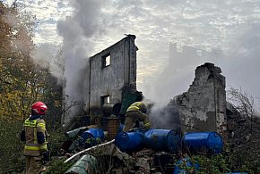 Pożar starego spichlerza w Młodzieszynie [FOTO]-88541