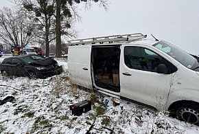 Uderzył w tył auta stojącego na poboczu, wypadek w Ludwikowie-89232