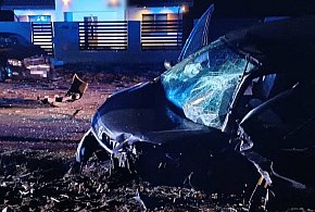 Nie dość, że pijany, to jeszcze agresywny. Policja o wypadku w Adamowej Górze-89838