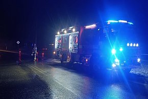 Pożar ciężarówek w miejscowości Czyste. Na miejscu służby-90334