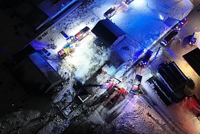 Pożar w Elżbietowie, 11 zastępów w akcji