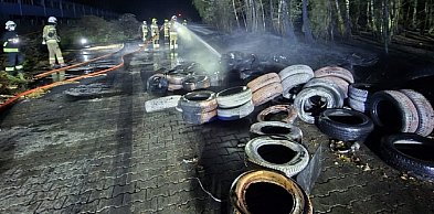 Składowisko opon w ogniu. Akcja gaśnicza w Feliksowie