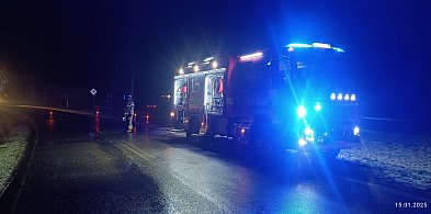 Pożar ciężarówek w miejscowości Czyste. Na miejscu służby-90334