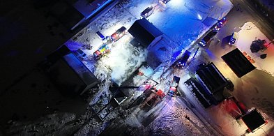 Pożar w Elżbietowie, 11 zastępów w akcji