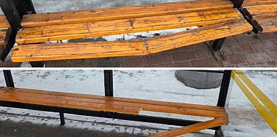 Może ktoś widział niszczyciela przystankowych ławek?