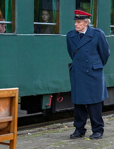 Daniel Olbrychski w Sochaczewie. Wąskotorówka planem filmowym-88808