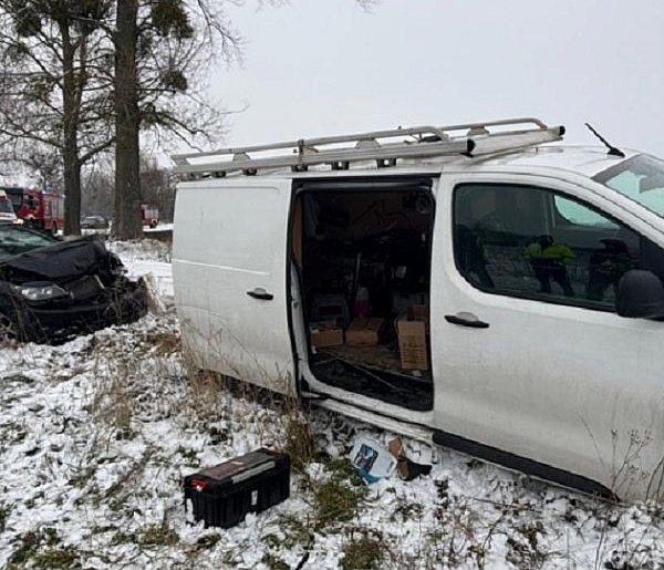 Uderzył w tył auta stojącego na poboczu, wypadek w Ludwikowie-89232
