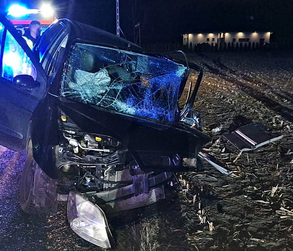 Czołówka w Adamowej Górze, dwie osoby w szpitalu-89820