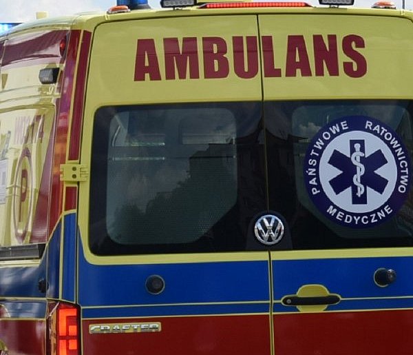 Akcja ratunkowa na drodze w Teresinie Gaju