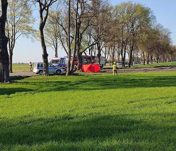 Śmiertelny wypadek na DW 705. Nie żyje rowerzysta