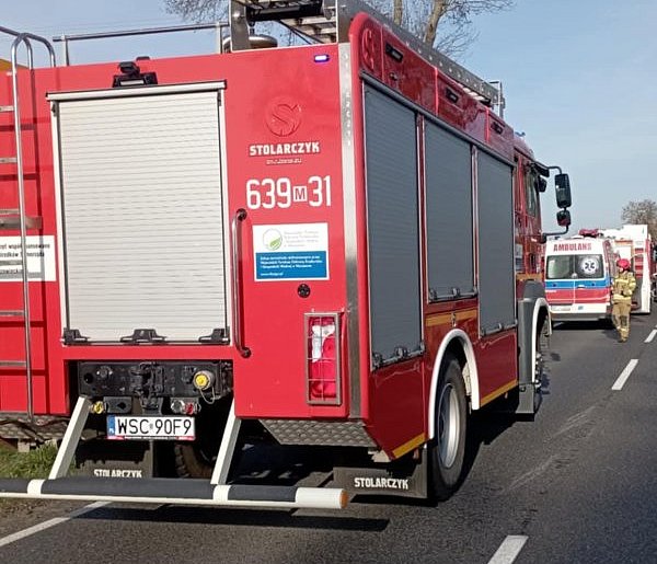 Wypadek w Józinie, są utrudnienia