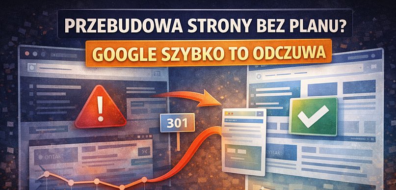 Przebudowa strony bez planu? Google zwykle szybko to odczuwa