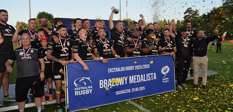 Szósty medal z rzędu! Orlen Orkan Sochaczew sięgnął po brąz Ekstraligi Rugby