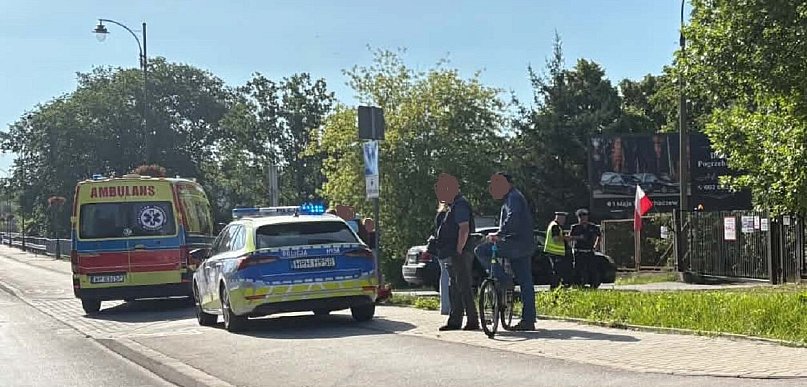 Płocka: zdarzenie drogowe z udziałem motocykla i osobówki [aktualizacja]