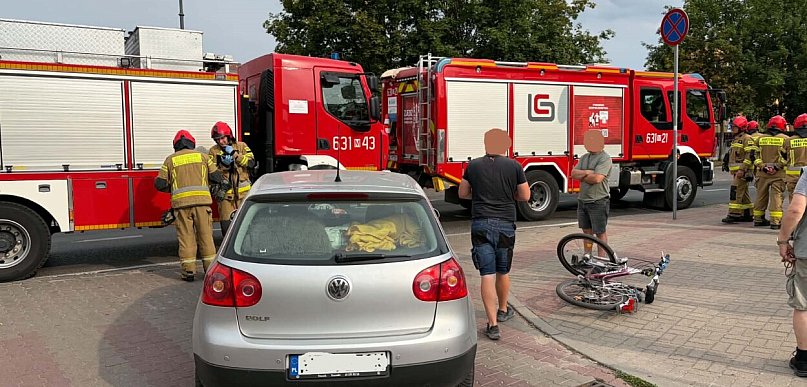 Potrącenie rowerzystki na Senatorskiej